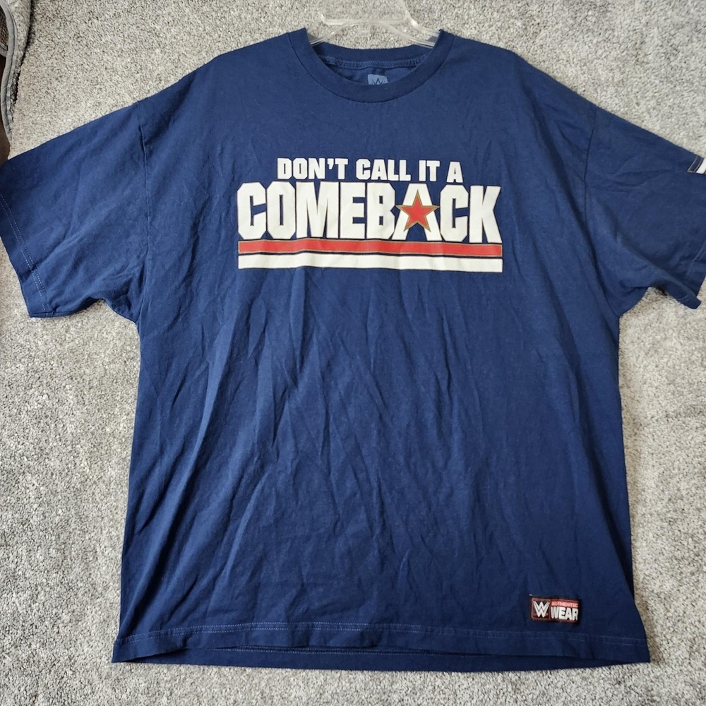 WWE Shirt Mens 2XL Wrestling Kurt Angle Don't Call It A Comeback Graphic Tee